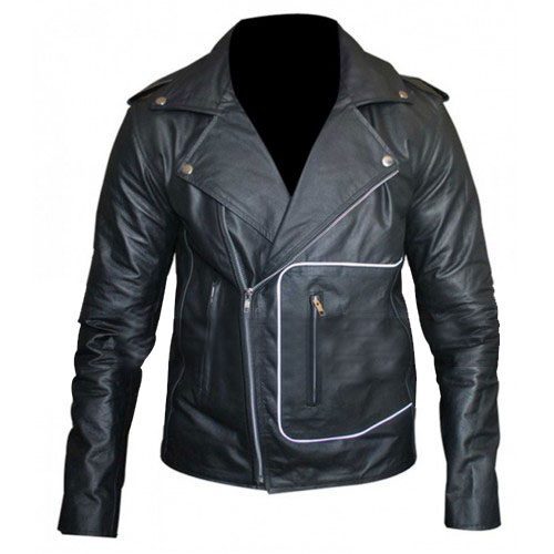 Grease T Birds Black Biker Leather Jacket
